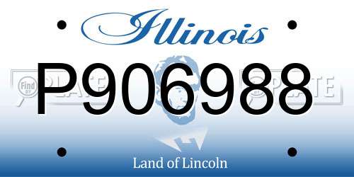 P906988 Illinois License Plate