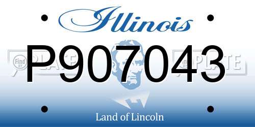 P907043 Illinois License Plate