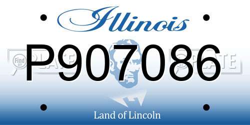 P907086 Illinois License Plate