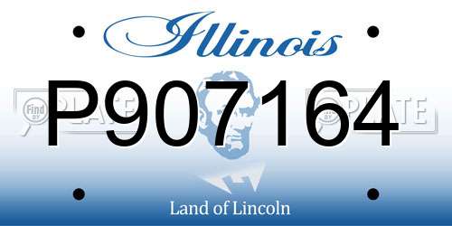 P907164 Illinois License Plate