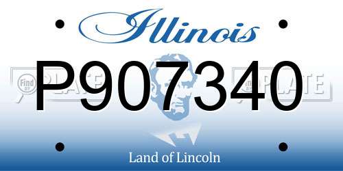 P907340 Illinois License Plate