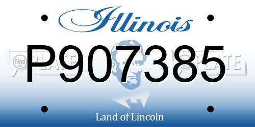 P907385 Illinois License Plate
