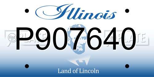 P907640 Illinois License Plate