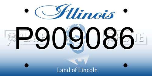 P909086 Illinois License Plate