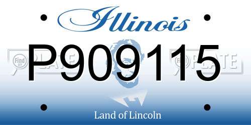 P909115 Illinois License Plate