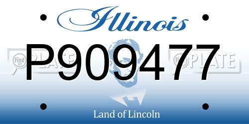 P909477 Illinois License Plate