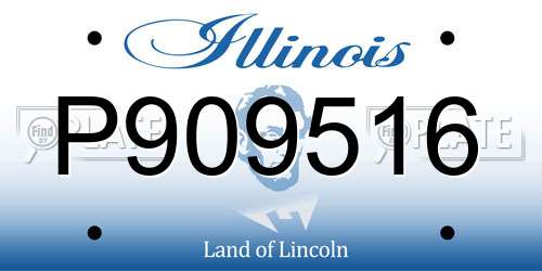 P909516 Illinois License Plate