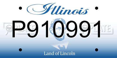 P910991 Illinois License Plate