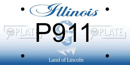P911 Illinois License Plate