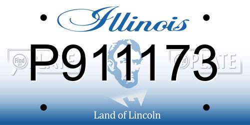 P911173 Illinois License Plate