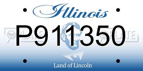 P911350 Illinois License Plate