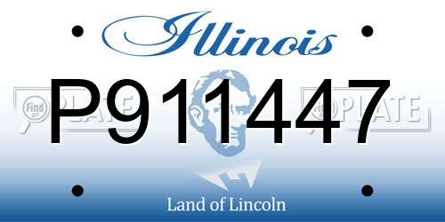 P911447 Illinois License Plate