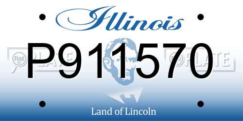 P911570 Illinois License Plate