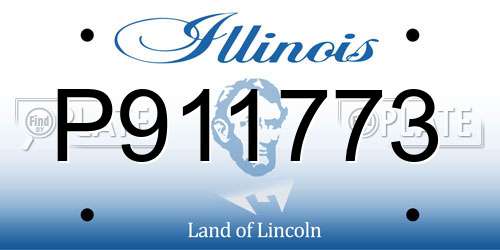 P911773 Illinois License Plate
