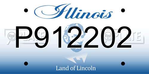 P912202 Illinois License Plate
