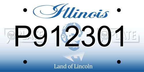 P912301 Illinois License Plate