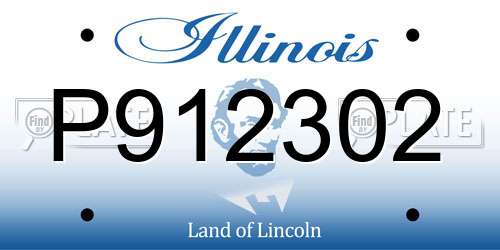 P912302 Illinois License Plate