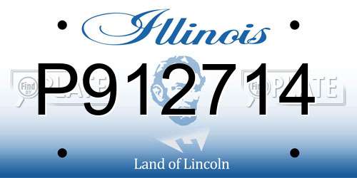 P912714 Illinois License Plate