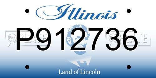 P912736 Illinois License Plate