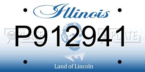 P912941 Illinois License Plate