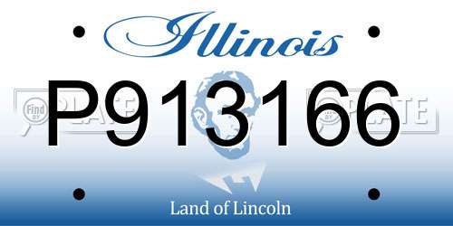 P913166 Illinois License Plate