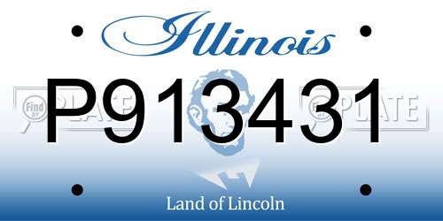P913431 Illinois License Plate