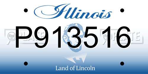 P913516 Illinois License Plate
