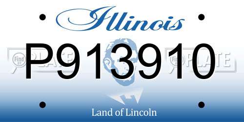 P913910 Illinois License Plate