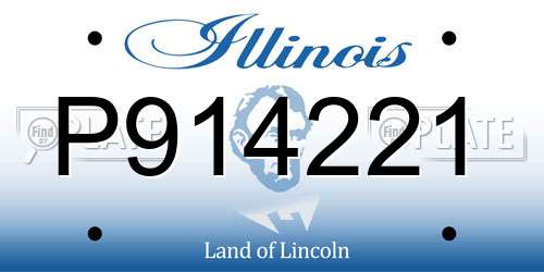 P914221 Illinois License Plate