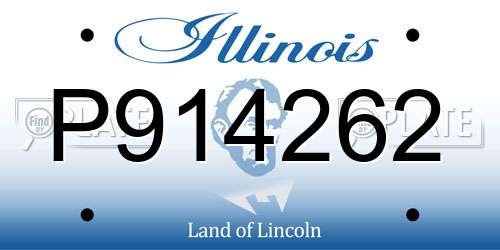P914262 Illinois License Plate