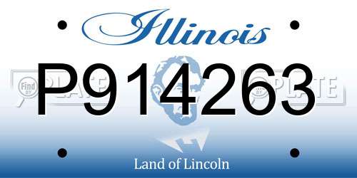 P914263 Illinois License Plate