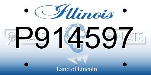 P914597 Illinois License Plate