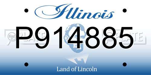 P914885 Illinois License Plate