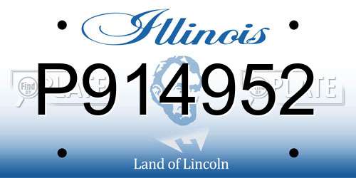 P914952 Illinois License Plate