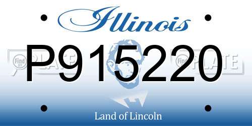 P915220 Illinois License Plate