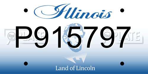 P915797 Illinois License Plate
