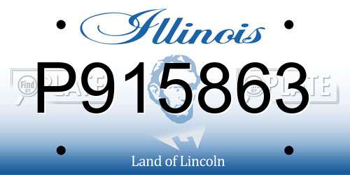 P915863 Illinois License Plate