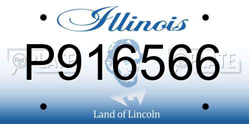 P916566 Illinois License Plate