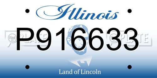 P916633 Illinois License Plate
