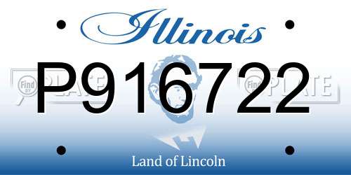 P916722 Illinois License Plate