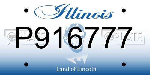 P916777 Illinois License Plate