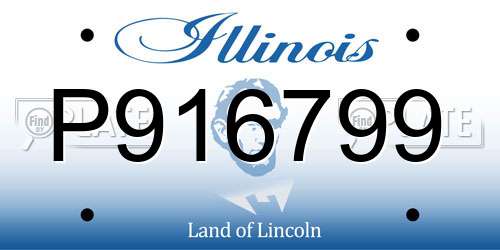 P916799 Illinois License Plate