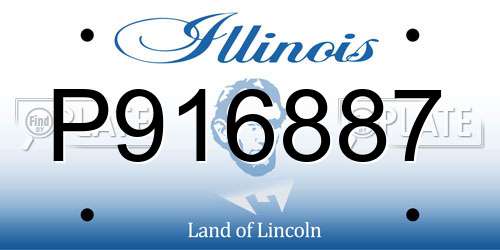 P916887 Illinois License Plate