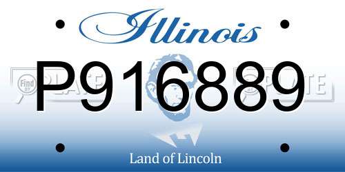 P916889 Illinois License Plate