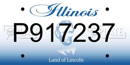 P917237 Illinois License Plate