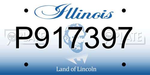 P917397 Illinois License Plate