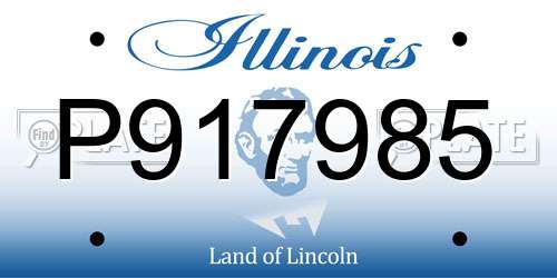 P917985 Illinois License Plate