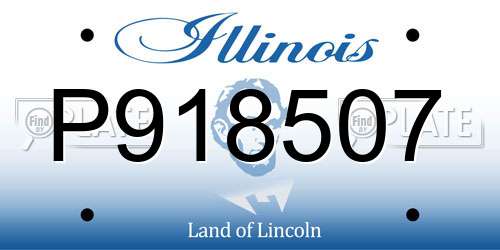 P918507 Illinois License Plate
