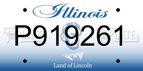 P919261 Illinois License Plate