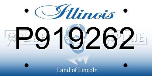P919262 Illinois License Plate